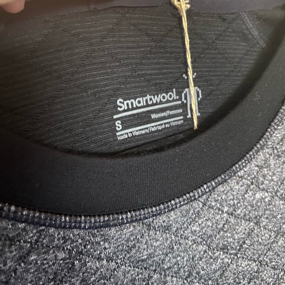 SMARTWOOL NWTs diamond peak quilted dress merino wool long sleeve XS - Picture 6 of 12